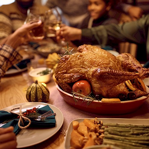 Family style Thanksgiving dinner at RARE